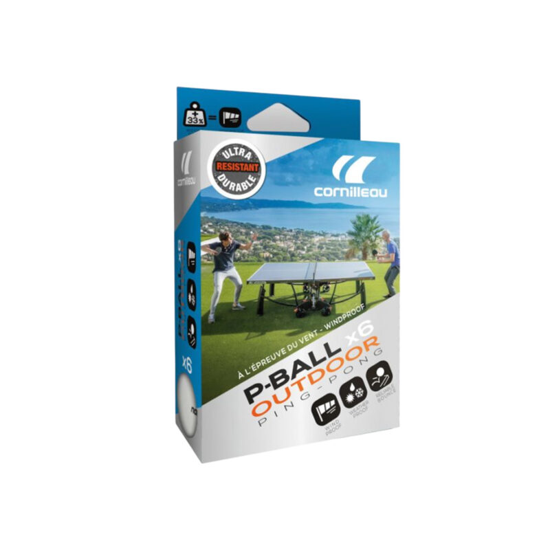 Cornilleau Outdoor Table Tennis P-Ball White Pack of 6 - Games DNA