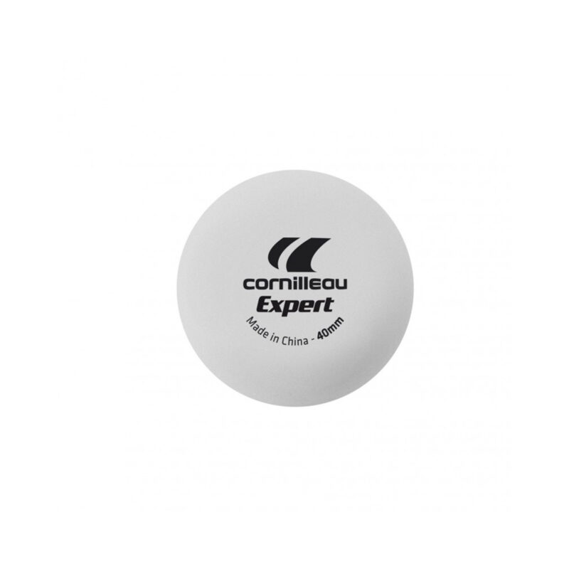 Cornilleau Table Tennis Ball Expert White (6 Balls) - display - Games DNA