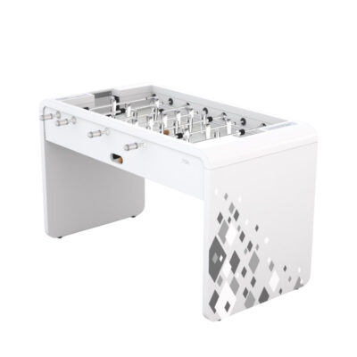 Debuchy Indoor T22 White with Diamond Motif Foosball Table - Games DNA