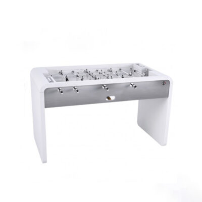 Debuchy Indoor T22 Foosball Table - White / Inox Side