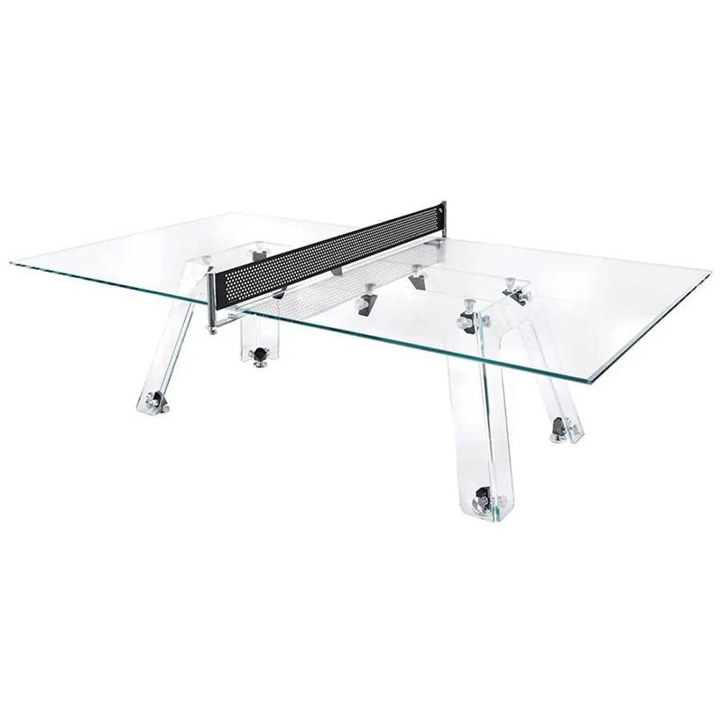 Impatia Lungolinea Glass Table Tennis - chrome - Games DNA
