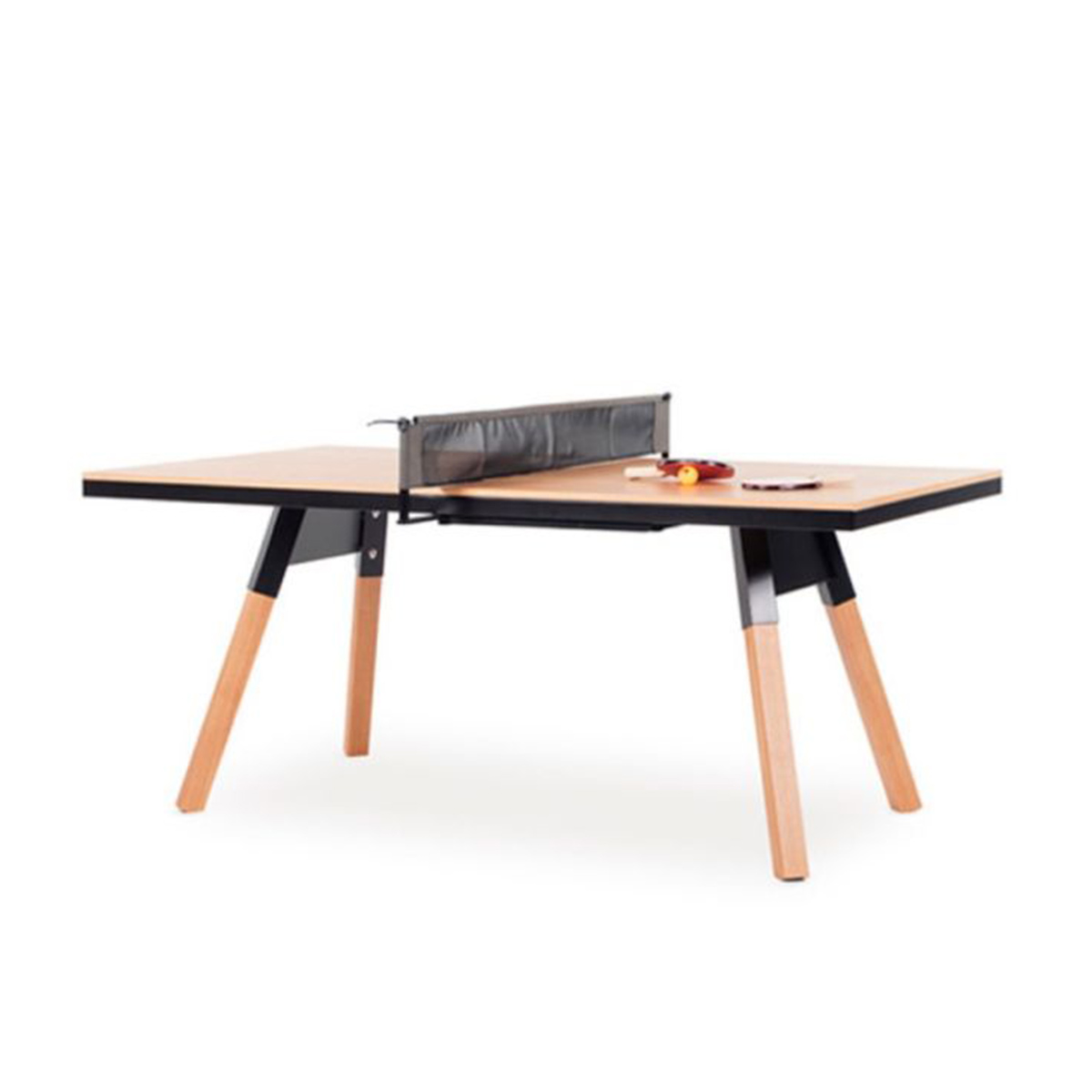 RS Barcelona โต๊ะโกล์ดในร่ม รุ่น You&ME สีดำ ไม้โอ๊ค ขนาดเล็ก - Games DNA