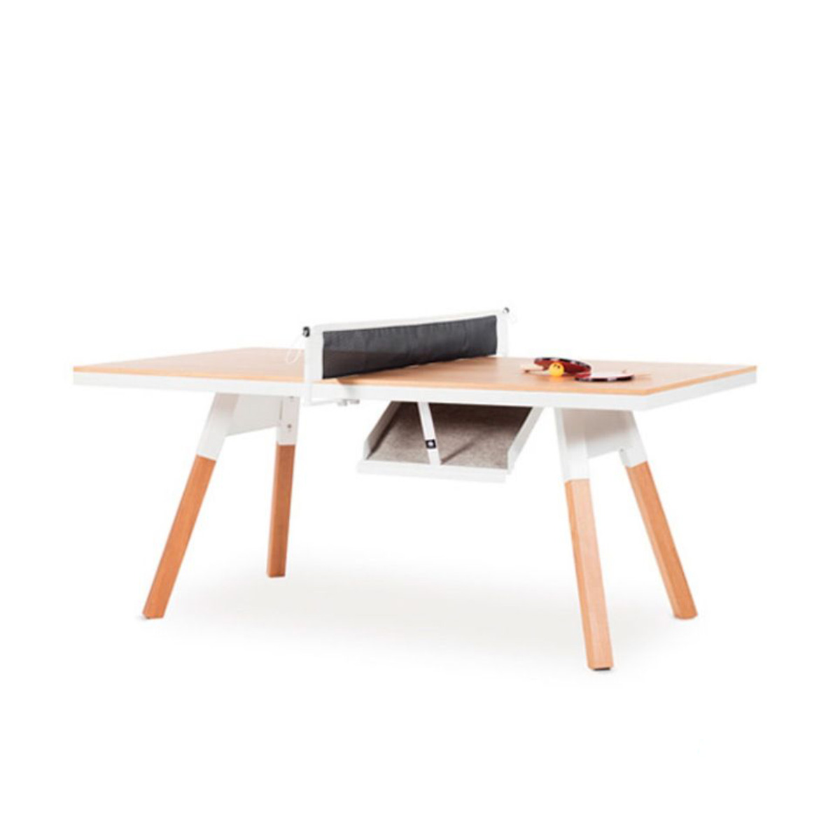 RS Barcelona โต๊ะโกล์ดในร่ม รุ่น You&ME สีขาว ไม้โอ๊ค ขนาดเล็ก - Games DNA