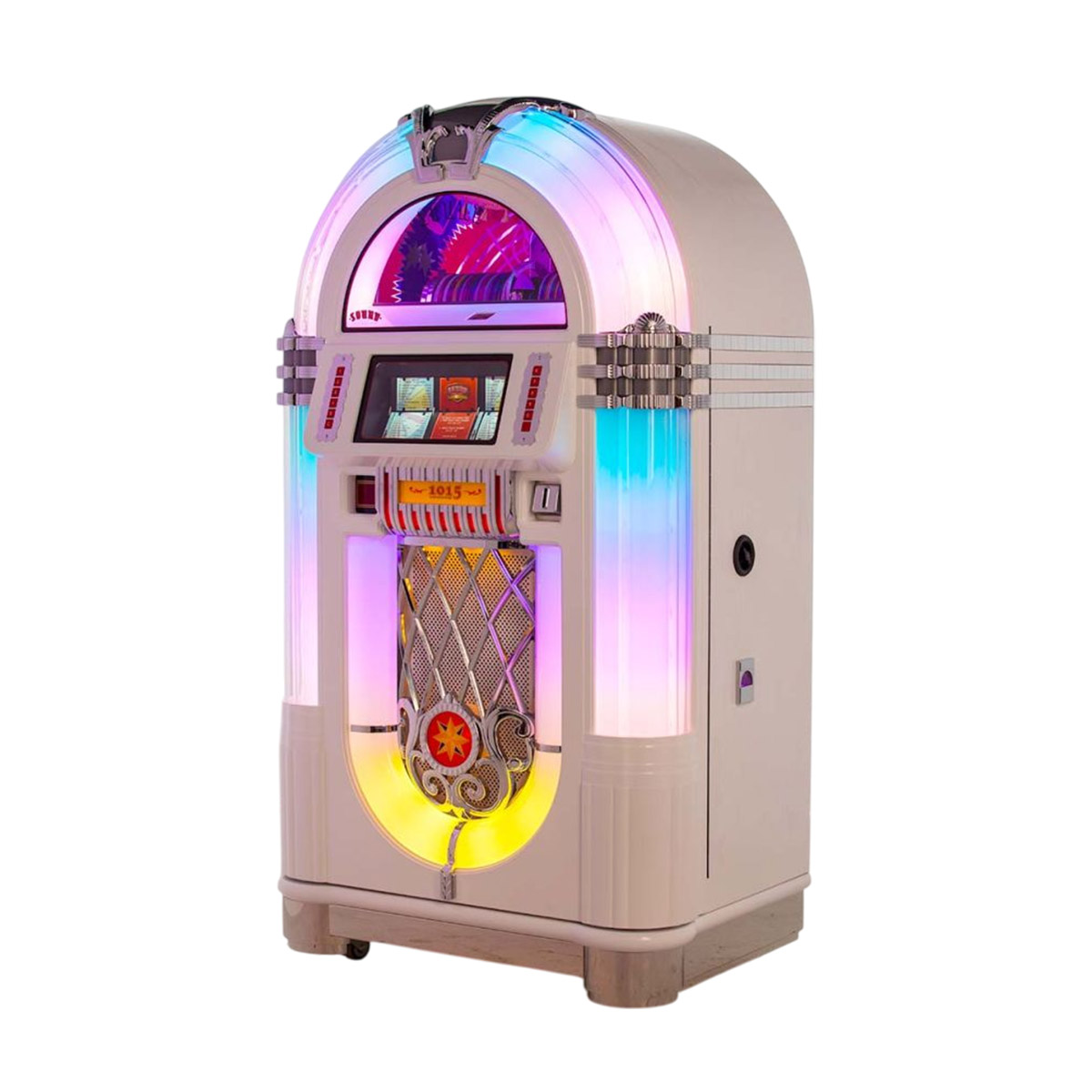 ตู้เพลงซีดีรุ่น SL15 จาก Sound Leisure สีไม้แอชขาว แบบมันวาว - Games DNA