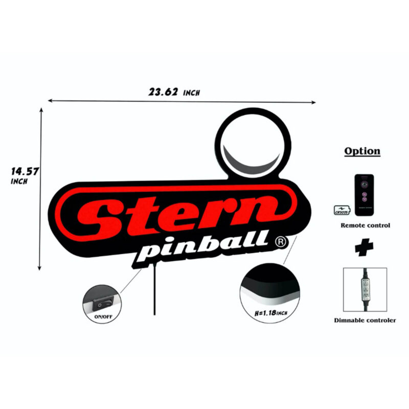 Stern Pinball Light-Up LED Sign - specs - Games DNA