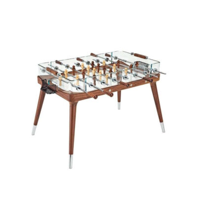 Teckell Indoor 90 Minuto Walnut Glass Foosball Table - Games DNA