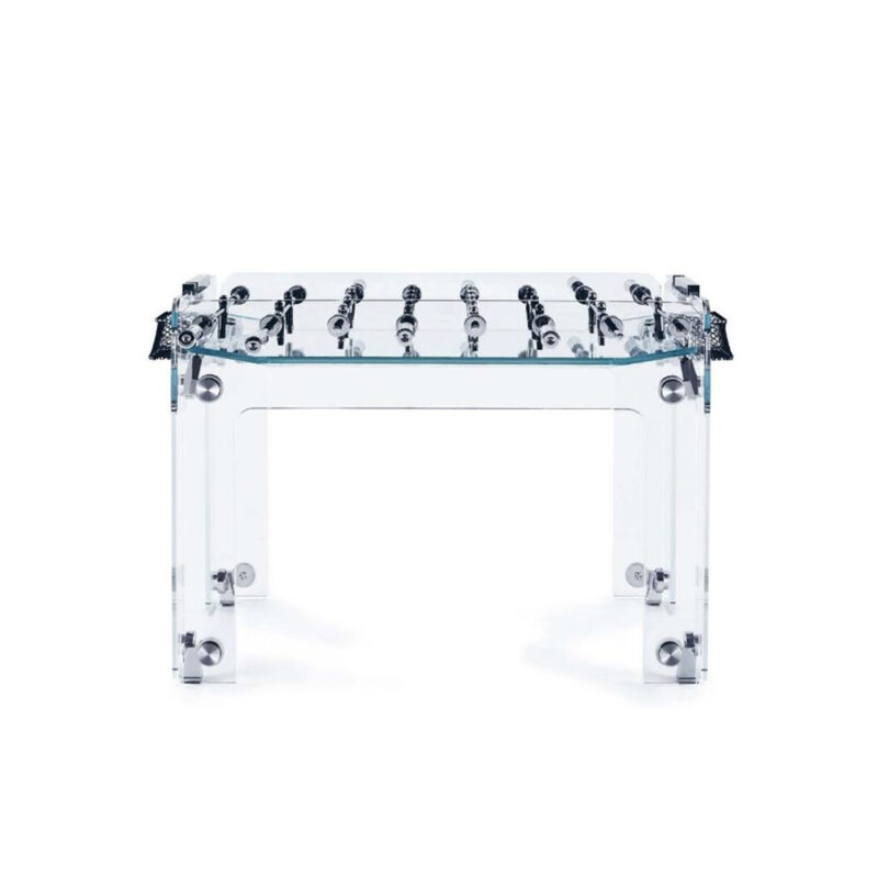 Teckell Indoor Cristallino Glass Foosball Table - transparent playfield - Games DNA