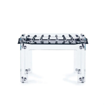 Teckell Indoor Cristallino Glass Foosball Table - black playfield - Games DNA