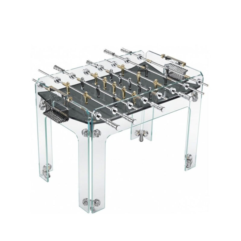 Teckell Indoor Cristallino Gold 24k Limited Edition Glass Foosball Table - Games DNA