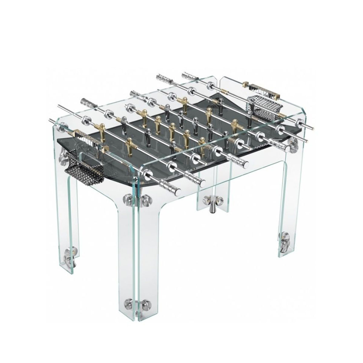 Teckell Indoor Cristallino Gold 24k Limited Edition Glass Foosball Table - Games DNA