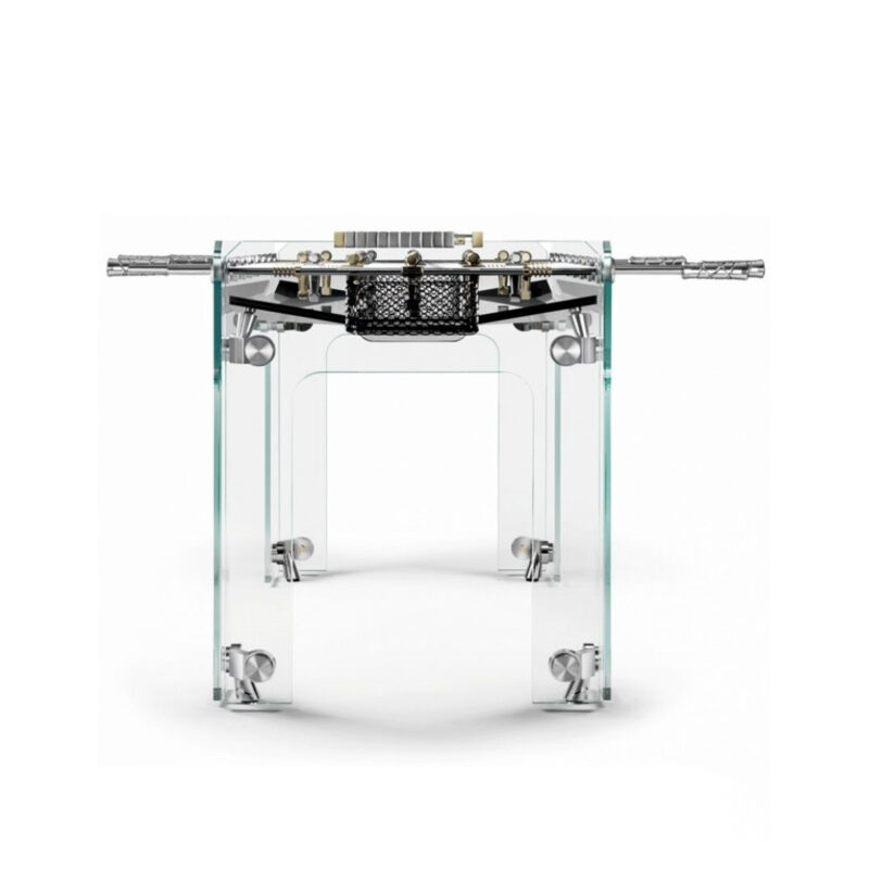 Teckell Indoor Cristallino Gold 24k Limited Edition Glass Foosball Table - front - Games DNA
