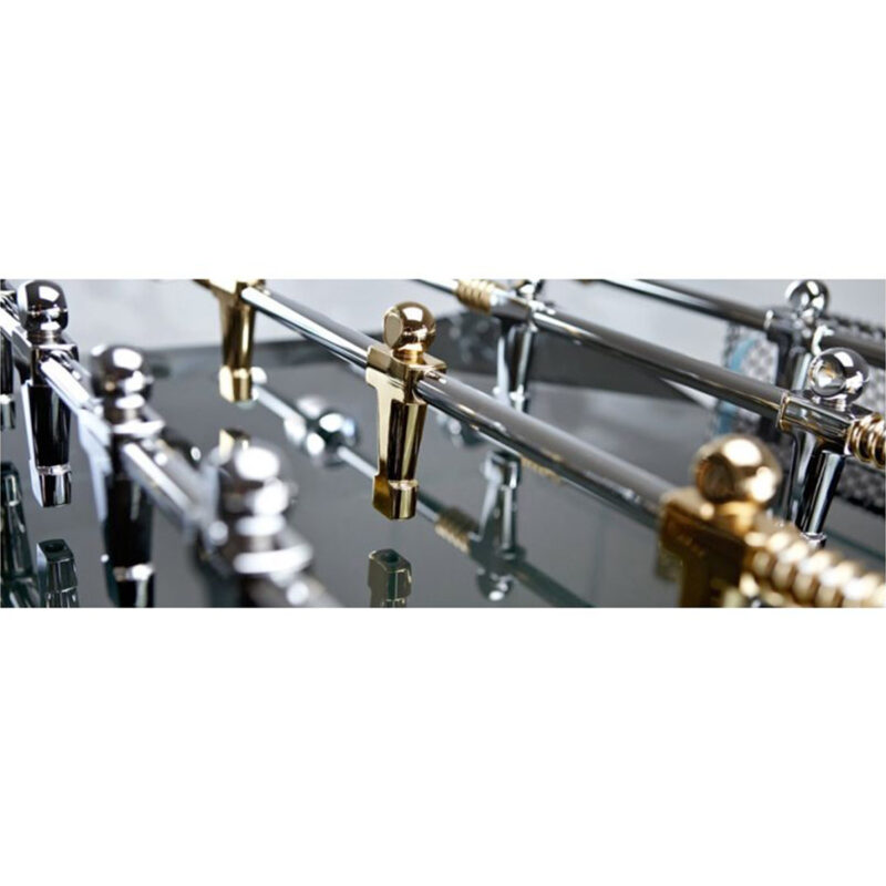 Teckell Indoor Cristallino Gold 24k Limited Edition Glass Foosball Table - players - Games DNA
