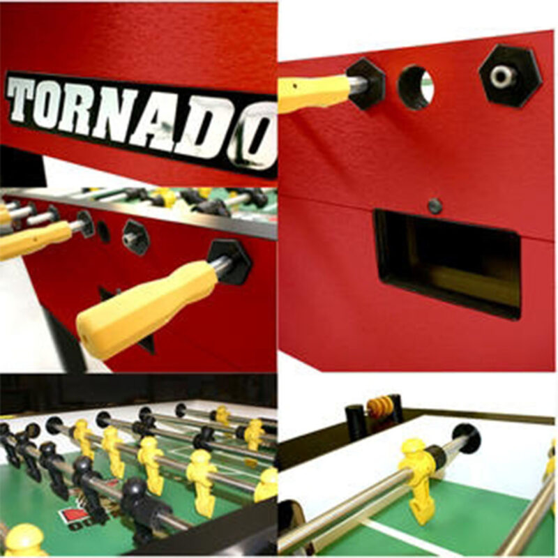 Tornado โต๊ะฟุตบอลในร่ม รุ่น T3000 สีแดง - ระบบเล่นฟรี - สเปค - Games DNA