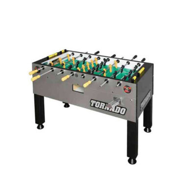 Tornado T3000 Silver Coin Operated Foosball Table - Games DNA
