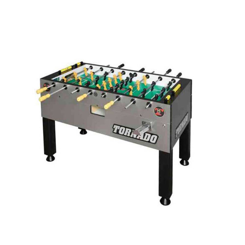 Tornado T3000 Silver Coin Operated Foosball Table - Games DNA