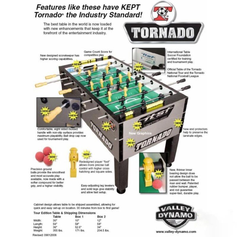 Tornado T3000 Silver Coin Operated Foosball Table - GamesDNA Thailand